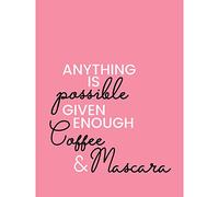 Anything Possible Coffee Mascara Large Canvas Wall Art Print
