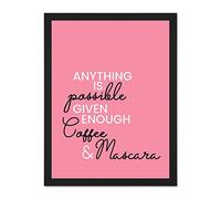 Anything Possible Coffee Mascara Large Framed Art Print Poster Wall Decor 18x24 inch