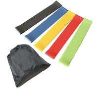 anythingbasic Resistance Loop Bands Set of 5 Pieces With 5 Different Resistance Levels | Multi Colour | Material : Latex Rubber | Resistance Band for Squats, Hip & Glute Workouts for Men & Women