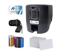 AnythingID Forge 1E Dual-Sided ID Card Printer System Photo ID Badge Printer Bundle with Software, Camera, 100 Cards & 250-Print Ribbon Complete PVC Card Printing Solution