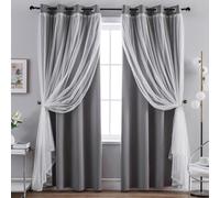 Anytime Home Curtains Blackout Curtains with Eyelets, Transparent, 1 Pair