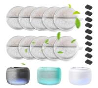 Anyuan Boy 10 Packs Drinking Fountain Replacement Filters, Compatible with All Nugget Fountains, Activated Charcoal and Ion Exchange Resin for Cat Water Fountain Filters