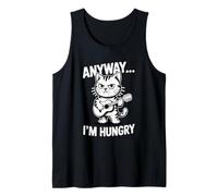 Anyway I'm Hungry Playing Guitar Cat Tank Top