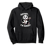Anyway I'm Hungry Playing Guitar Panda Pullover Hoodie