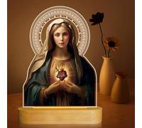 Anywin Christian Gifts for Women Men, Immaculate Heart Virgin Mary, Religious Catholic Baptism Confirmation First Communion Gifts Woman Man Mother Father Kids Boys Girls