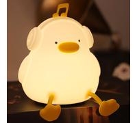 Anywin Duck Lamp with Headphone, Cute Silicone Night Light with 3 Brightness Levels, 30-Min Timer & USB Rechargeable for Room Decor, Fun Gifts for Gamers, Music Fans, Teens, Girls, Boys & Adults