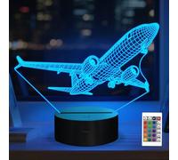 Anywin Pilot Gifts for Men, Airplane Night Light, Planes Office Gifts with Remote Control 3D Plane Illusion Lamp for Room Decor, Gift for Birthday Xmax Entry Graduation for Men Boy Dad