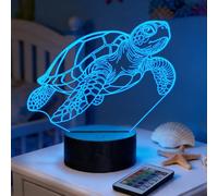 Anywin Sea Turtle Gifts, Turtle Night Light, 3D Lamp with 16 Colors Changing, Timer & Dimmer, Ocean Themed Room Decor, Birthday Easter Xmas Graduation Back to School Gifts for Boys, Kids, Women, Men