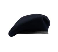Anywow British Military Berets with Leather Sweatband, Adjustbale Army Black Wool Beret