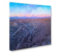 Anza Borrego Desert California Canvas Print | Gallery Wrapped 30mm Frame Wall Art | 14x14 inches | Ready to Hang | Abstract Landscape Picture | Living Room Bedroom Lounge Office