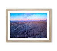 Anza-Borrego Desert California in Abstract Framed Print | A2 Oak Framed Wall Art | Ready to Hang | Abstract Landscape Picture | Living Room Bedroom Lounge Office