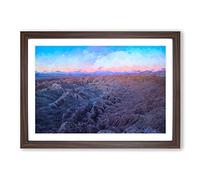 Anza-Borrego Desert California in Abstract Framed Print | A2 Walnut Framed Wall Art | Ready to Hang | Abstract Landscape Picture | Living Room Bedroom Lounge Office