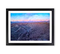 Anza Borrego Desert California In Abstract Modern Art Framed Print | A3 Black Framed Wall Art | Ready to Hang | Abstract Landscape Picture | Living Room Bedroom Lounge Office