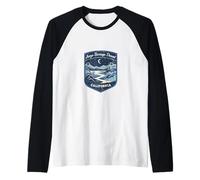 Anza Borrego Desert California Night Sky Stars Moon Raglan Baseball Tee