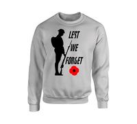 Anzac Day SweatShirt,Lest We Forget,Remembrance Day,World War,Great Britain,Veteran Unisex Jumper Adult kids(4XL, Heather Grey)