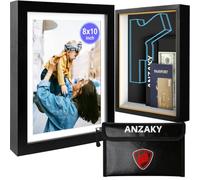 ANZAKY Photo Picture Frame Diversion Safe with Fireproof & Waterproof Money Bag, Hidden Compartment Storage to Shield your Money, Cash, Black 8"x10"