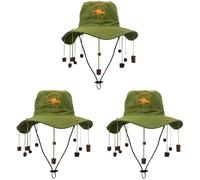 ANZEE® Adult Australian Cork Hat & Inflatable Kangaroo Fancy Dress Perfect Outfit For Aussie Theme Party Costume Set Lightweight Fun Parties Accessory (Pack of 3: Hat)