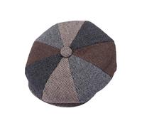 ANZEE® Classic Baker Boy Hat for Men Stylish Flat Cap Comfortable Fit Vintage Look Casual Daily Wear All Season Comfort Everyday Fashion (UK, Alpha, L, Mix Light Herringbone Newsboy Hat)