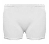 ANZEE DISCOVER THE NEW YOU Girls Childs Microfiber Hot Pants Shorts for Dance, Workouts & Every Sports White