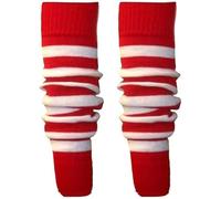 ANZEE DISCOVER THE NEW YOU Leg Warmers For Adult Women & Girls Stay Warm and Stylish, Women's Knitted Ankle Warmers Party Dance, Sports, Yoga Accessories (Red/White)