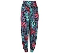 ANZEE Girls Harem Pants Ali Baba Trousers Casual Baggy Pant Sports Dance Elastic Yoga Kids Leggings Comfy Relaxed High Waist Trouser 3-13 Years (UK, Numeric, 7 Years, 8 Years, Multi Leopard)