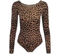 ANZEE Girl's Leotard Multi & Army Print Long Sleeve Gymnastic Leotard Stretch Microfiber Dance Bodysuit Top For Trendy Kids (Brwn-3-4)