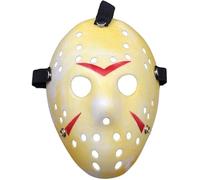 ANZEE® Gold Jason Voorhees Horror Mask Scary Halloween Cosplay Face Mask for Adults Ideal for Fancy Dress, Masquerade, Costume Parties & Horror Themed Events (Jayson Mask)