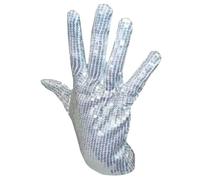 ANZEE Jackson Inspired Sequin Hat Gloves Sunglasses & Bow Tie Set - Pop Star & Gangster Cosplay Party Costume Accessories (Sequin Glove)