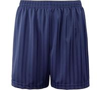 ANZEE Kids PE Shorts Children's Unisex Shadow Stripe Gym Sports Games Summer Shorts - Boys Girls Drawstring Elastic Waist Football Cycling Sports Bottom (3-4 NBlu) Navy Blue