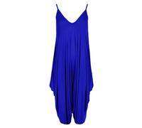 ANZEE Ladies Cami Lagenlook Strappy Baggy Jumpsuit Top | Girl’s Floral Cami Italian Drape Baggy Playsuit - Womens Summer All In One Italian Wear Drape Relaxed Fit (Royal Blue, One Size)