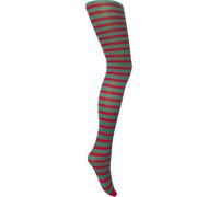 ANZEE Ladies Christmas Cosplay Striped Tights Women Adult Fancy Dress Halloween Tadies Elf Full Footed Pantyhose Multi Leggings (UK, Alpha, One Size, Regular, Regular, Red and Black)