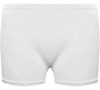ANZEE Ladies Microfiber Hot Pants Womens Shorts Dance Gym Party Yoga Elasticated Waist Knickers Casual Workouts Stretch Beach Pool Party Wear Club Wear Hot Pant UK S-XL (UK, Alpha, L, XL, White)