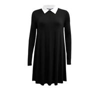 ANZEE® Wednesday Addams Inspired Full Costume Set Including Dress Wig Socks Belt Makeup Kit Earings & Full Accessories for Halloween (Costume-1: Dress Only, 13 Years)