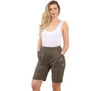 ANZEE Women Cherry Berry Stretch Fit Shorts - Plain Elasticated Waist Pull On Summer Short Pants UK Sizes 10-20 (UK, Numeric, 16, Mocha)