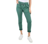 ANZEE® Womens Stretch Fit Italian Style Plain Magic Pants with Back Pocket Casual Lounge Yoga Bottoms for Activewear Daily Comfort (UK, Numeric, 8, 16, Regular, Regular, Jade Green)