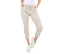 ANZEE® Womens Stretch Fit Italian Style Plain Magic Pants with Back Pocket Casual Lounge Yoga Bottoms for Activewear Daily Comfort (UK, Numeric, 8, 16, Regular, Regular, Nude)