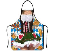 Anzhee Funny Sexy Oktoberfest Apron for Men Kitchen Chef Aprons Christmas BBQ Apron for Barbecue Party Beer Festival Joke Present Novelty Gifts for Women Men