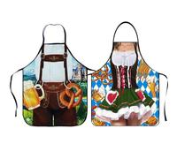 Anzhee Funny Sexy Oktoberfest Apron for Men Kitchen Chef Aprons Christmas BBQ Apron for Barbecue Party Beer Festival Joke Present Novelty Gifts for Women Men