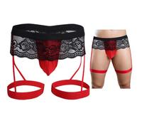 Anzhee Men's Jockstrap Sexy Jock Strap Athletic Thong Supporter Sports Underwear for Men Briefs G-String Tanga Underpants Male 1 Pack Red