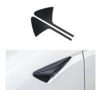 ANZHENGRQ Carbon Fibre Print Side External Camera Decorative Cover, Turn Signal Side Cover Protection Accessories, for Tesla Model 3/Y 2024,2-Matte Black