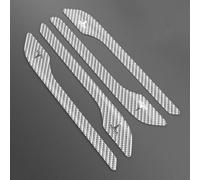 ANZHENGRQ Real Carbon Fibre Car Door Handle Protector Resin Stickers Anti-Scratch, Car Exterior Door Handles Cover Guard Wrap Kit, for Tesla Model 3/Y,3-Silver