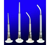 ANZHUO Caulking Nozzle for Sausage Caulking Gun,Long Sausage Nozzle,Reusable Caulk Nozzle Applicator,White(2Straight +2 Curved)