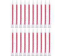 ANZHUO Dual Barrel Mixing Nozzle 20 Double epoxy Spray Gun nozzles Suitable for 200ml and 400ml Manual Ink cartridges 1：1 （20 Pieces）