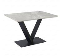 anzio ceramic marble rectangular dining table in grey