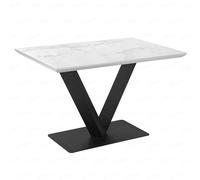 anzio ceramic marble rectangular dining table in white