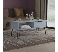 Harlequin Coffee Table Light Blue 1 Shelf 1 Drawer 92cm
