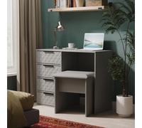 Anzio Matt Dusk Grey 4 Drawer Non-Extendable Dressing Table (H)759mm (W)970mm (D)392mm