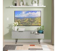 Welcome Furniture Ltd Harlequin 2 Drawer Coffee TV Unit in Dusk Grey - Ready Assembled, Grey