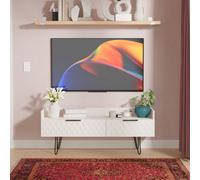 Anzio Matt Kashmir Media Unit With 2 Drawers, (H)50.1Cm X (W)128.2Cm X (D)39.4Cm
