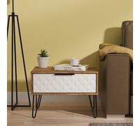 Islay 1 Drawer Wide Side Table (Ready Assembled) Ready Assembled 2 U White One Size